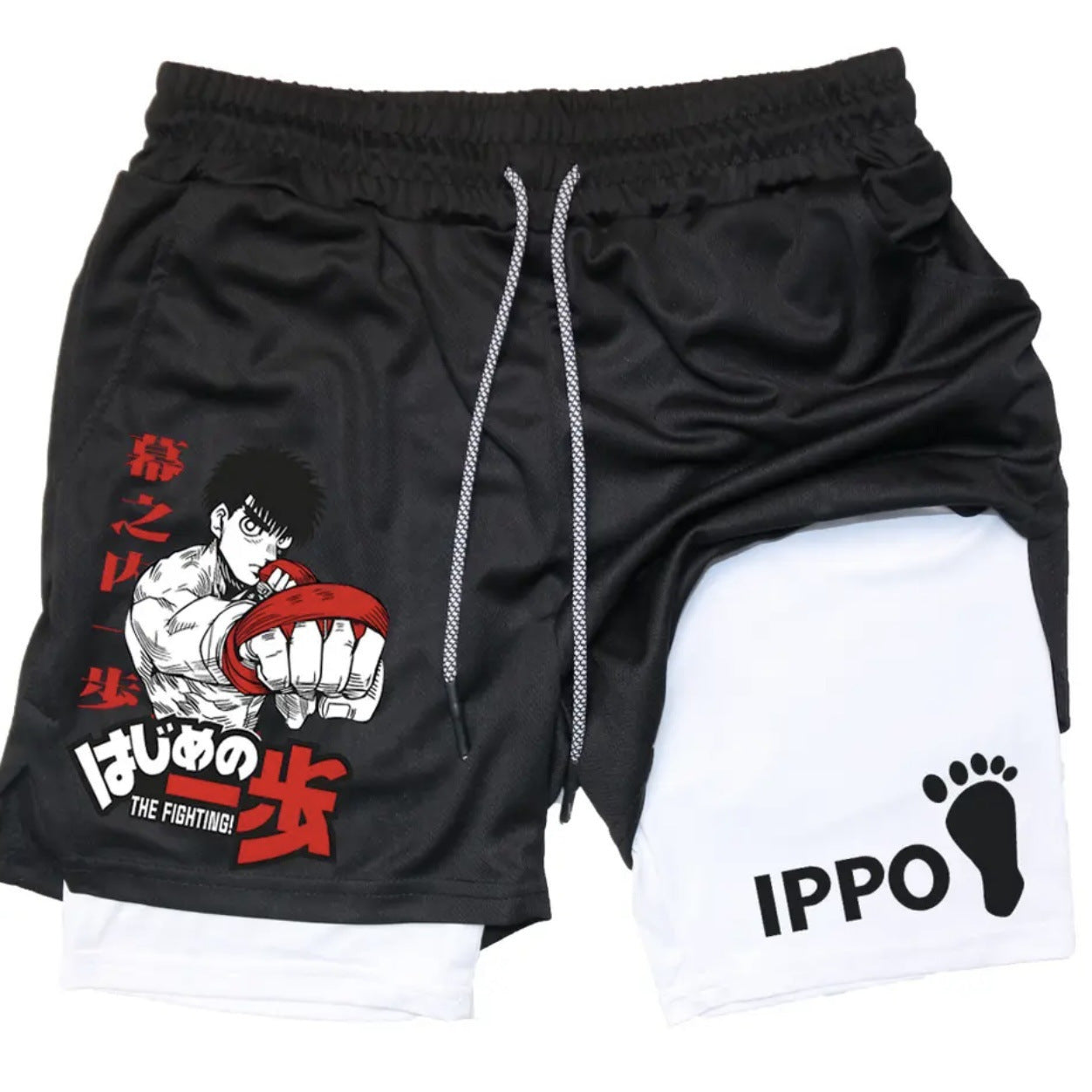 Anime Boxing Double Layer Sports Shorts