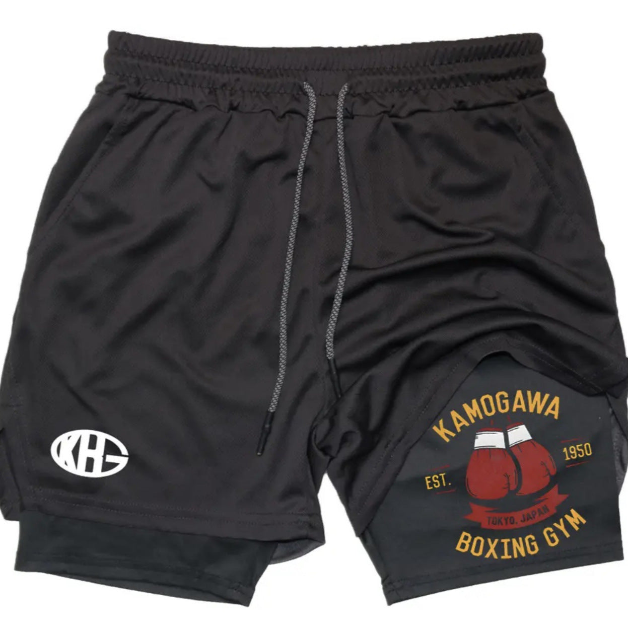 Anime Boxing Double Layer Sports Shorts